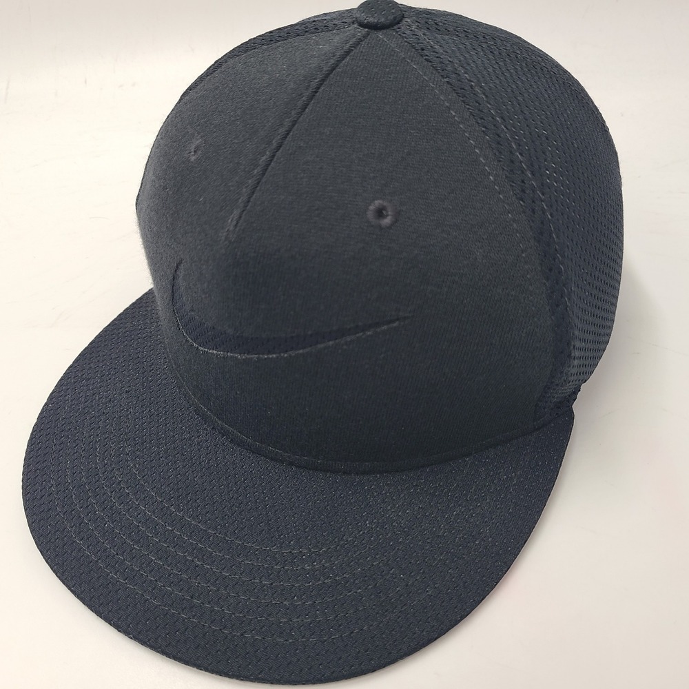 Youth Nike Hat Snapback Mesh Black Swoosh Logo Nike True S1ZE Baseball *READ*